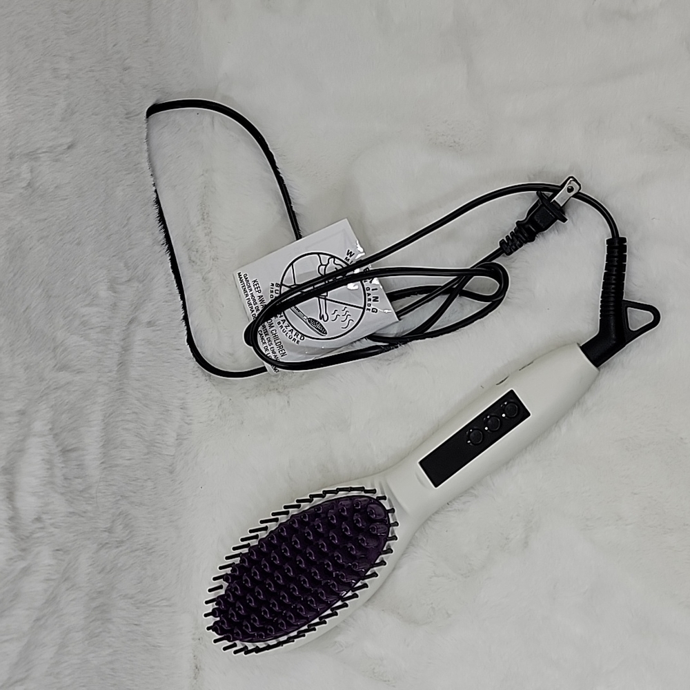 InStyler Straight Up Ceramic Straightening Brush Detangling Hair Brush Straighte